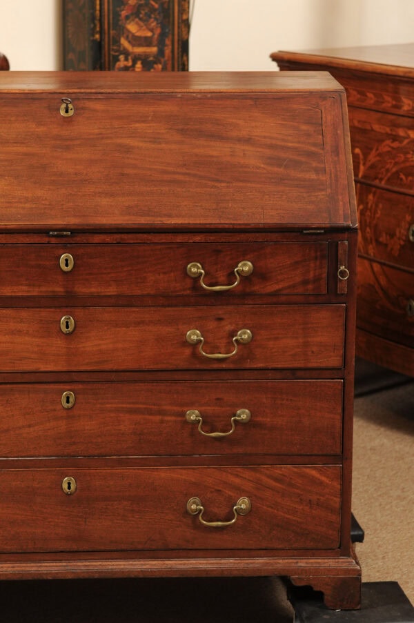 18th Century English Georgian Mahogany Slant Front Bureau - Image 16