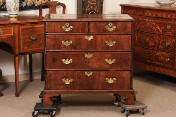 Early 18th Century William & Mary Walnut Chest with Oval Crossbanded Top - Image 13