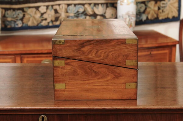 19th Century English Lap Desk in Walnut with Brass Banding - Image 13