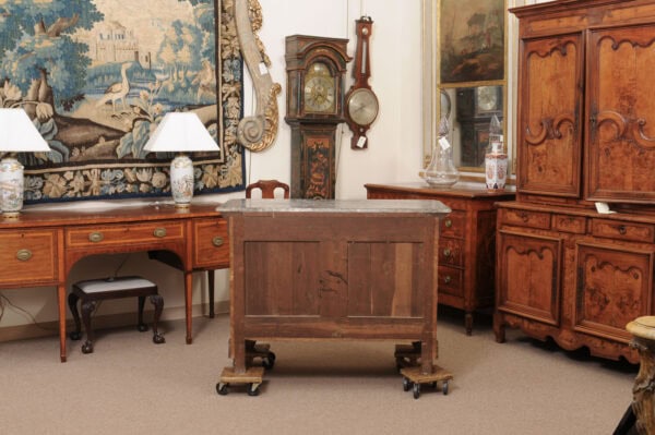 French Early 19th Century Elm Charles X Commode with Grey Marble Top - Image 10