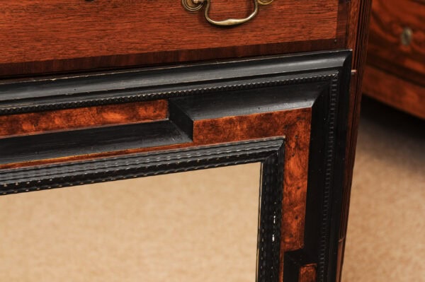Pair of Faux Tortoiseshell Black Painted Flemish Style Mirrors, Late 20th Century - Image 10