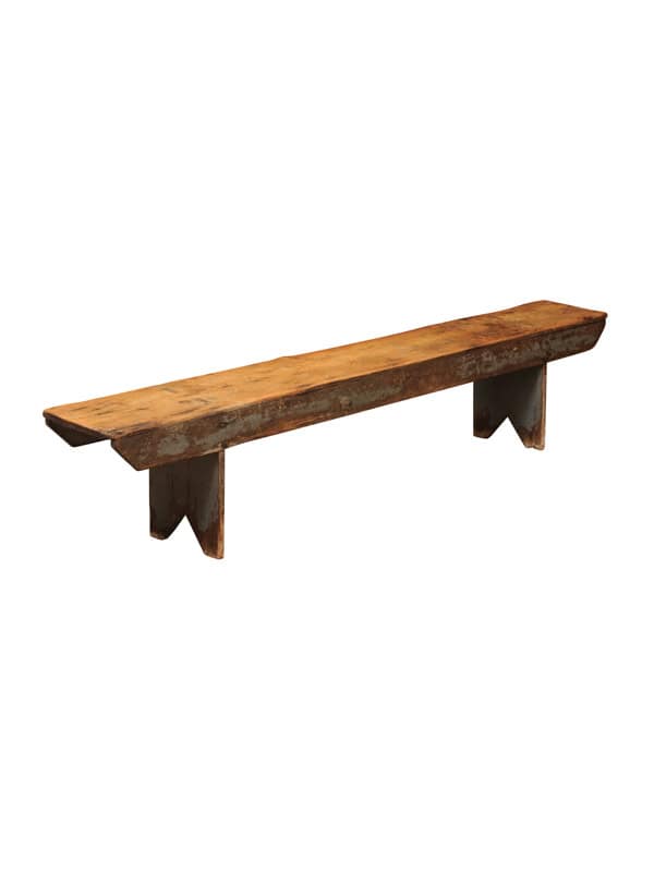 19th Century Primitive American Pine Bench