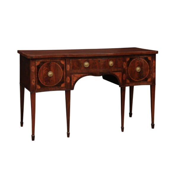English Late 18th Century George III Serpentine Sideboard with Rosewood Crossbanding - Image 2