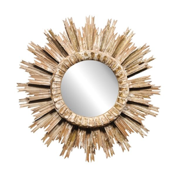 19th Century French Giltwood Starburst Mirror - Image 2