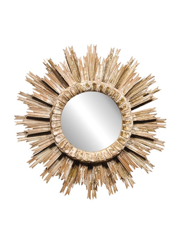 19th Century French Giltwood Starburst Mirror