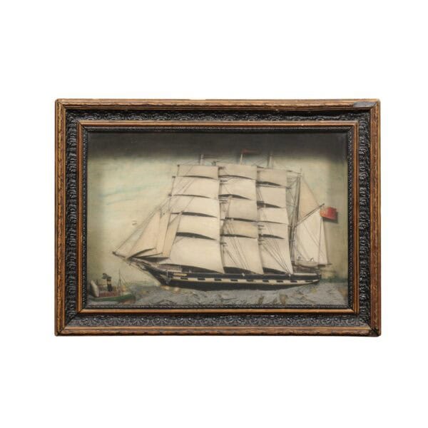 Framed Boat Diorama, 19th Century - Image 2