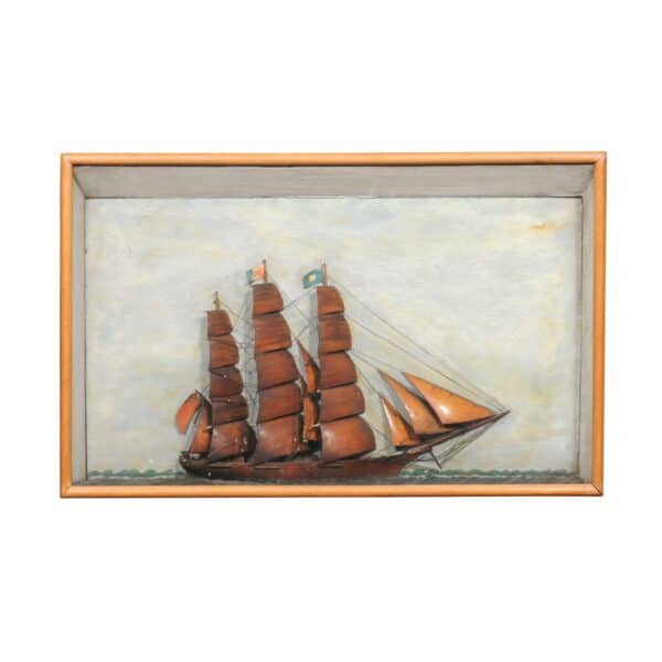 Framed Boat Diorama ca. 1890 - Image 2