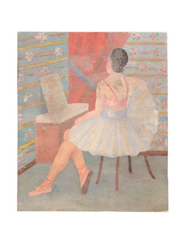 Panting "Dancer" Oil on Panel, ca. 1950 France