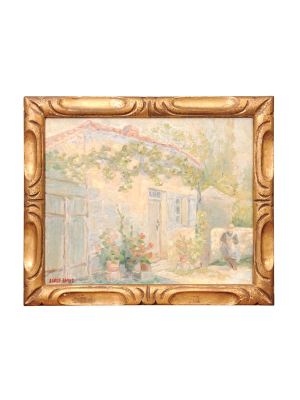 Giltwood Framed Impressionist Painting Oil on Canvas, 19th Century