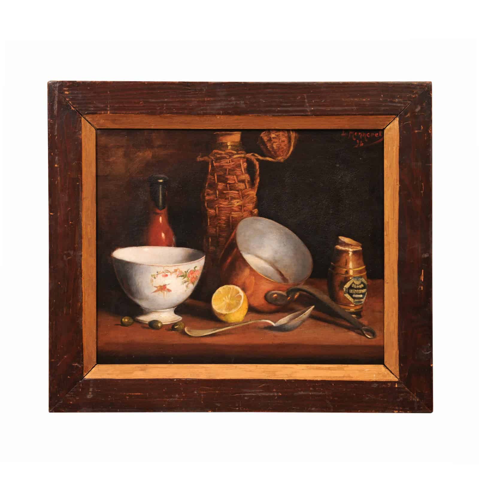 Framed 19th Century French Oil on Canvas Still Life Painting, dated 1894 - Image 2