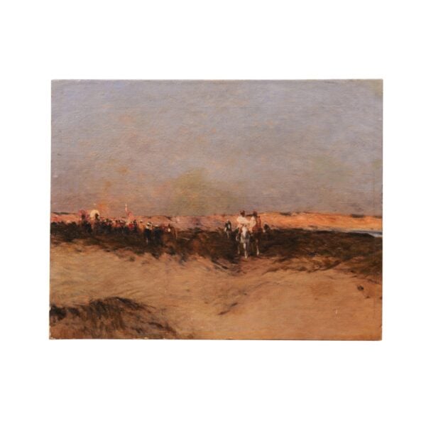 Large Oil on Canvas Painting of Desert Landscape - Image 2