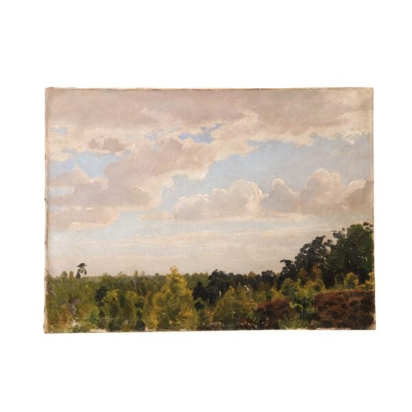 19th Century Oil on Canvas Tree Tops Painting - Image 2