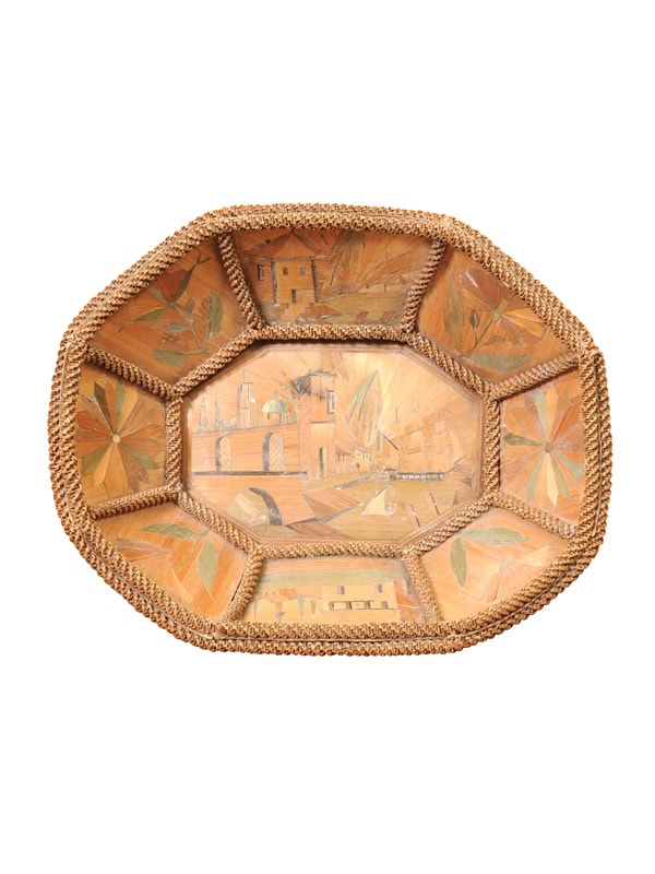 Straw Work Bowl, 19th Century France