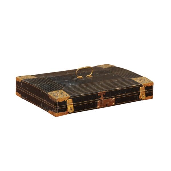 Early 18th Century French Louis XIV Leather & Bronze Dore Lap Desk ca. 1700 - Image 2