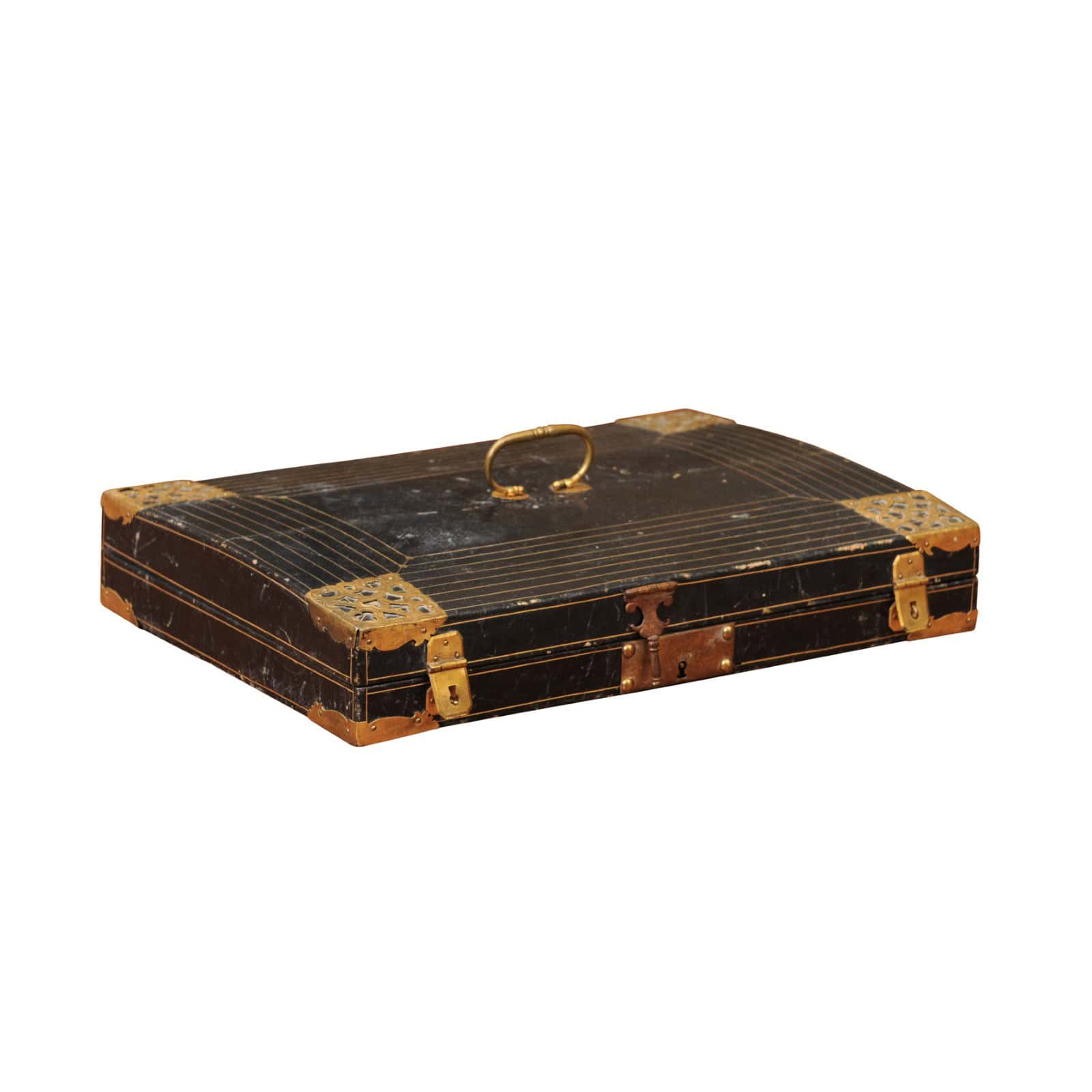 Early 18th Century French Louis XIV Leather & Bronze Dore Lap Desk ca. 1700 - Image 2