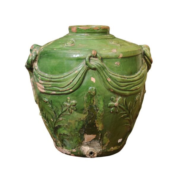 French Louis XVI Green Glazed Terracotta Samovar ca. 1800 - Image 2