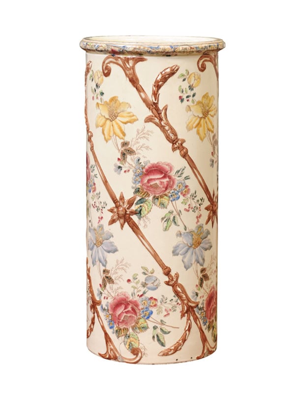 French Ceramic Umbrella Stand Early 20th Century