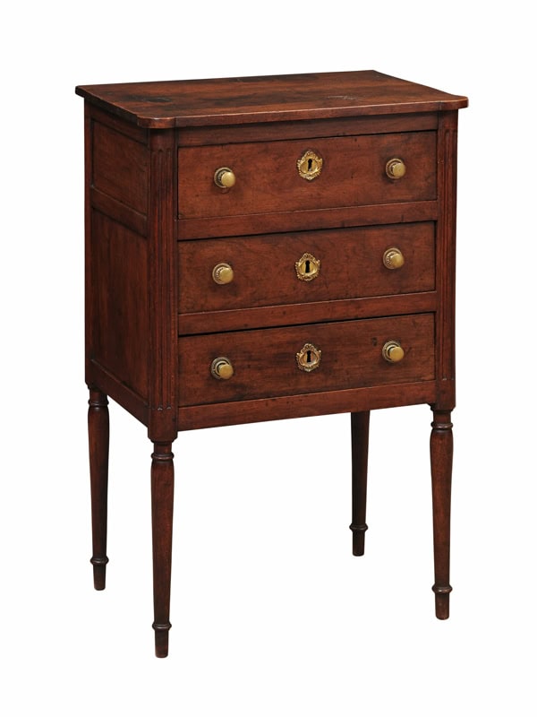 Directoire Walnut Chiffonier / Bedside Table, French Late 18th Century