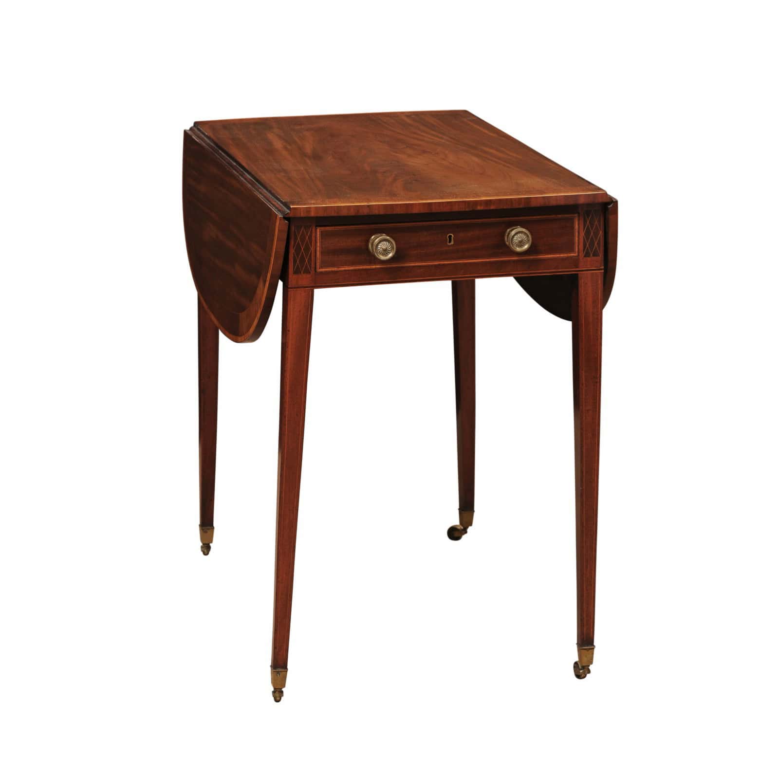English George III Pembroke Table with Crossbanding and String Inlay - Image 2