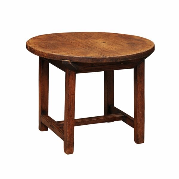 Low 19th Century Continental Elm Milking Table - Image 2