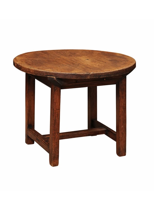 Low 19th Century Continental Elm Milking Table