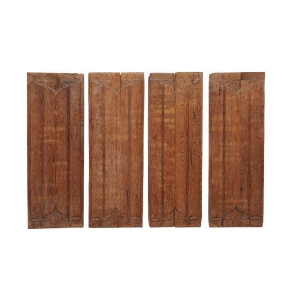Set of 4 17th Century French Linen Fold Carved Oak Panels. PRICED PER PAIR. - Image 2