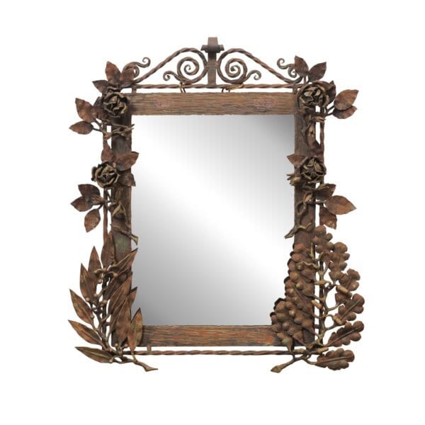 Wrought Iron Mirror France ca. 1900 - Image 2