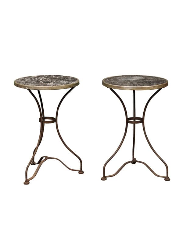 Pair of Bistro Tables ca 1900 France