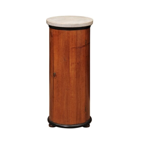 19th Century Italian Round Bedside Cabinet with Marble Top - Image 2