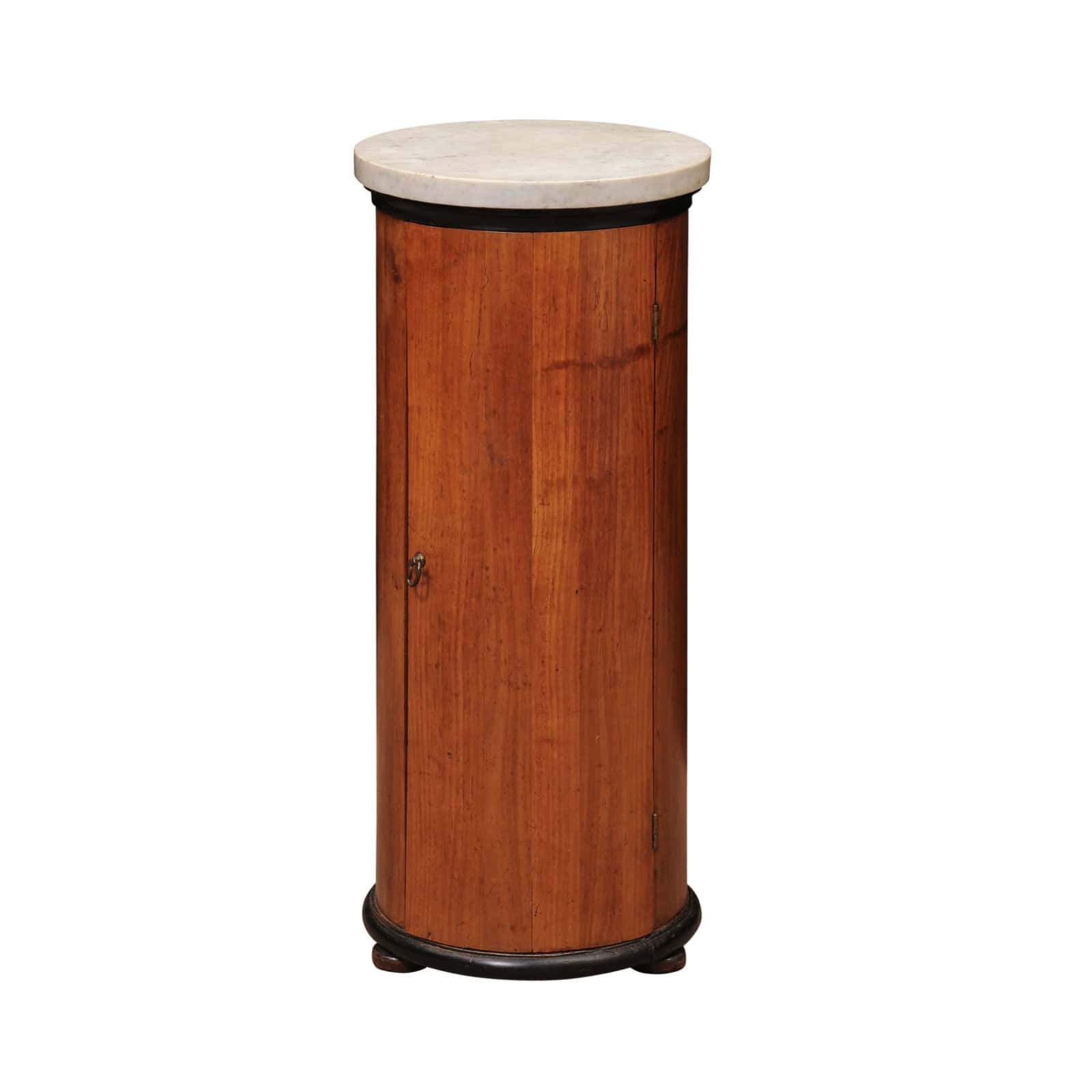 19th Century Italian Round Bedside Cabinet with Marble Top - Image 2