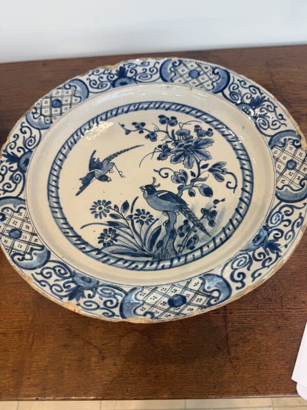 18th Century Blue & White Delft Charger
