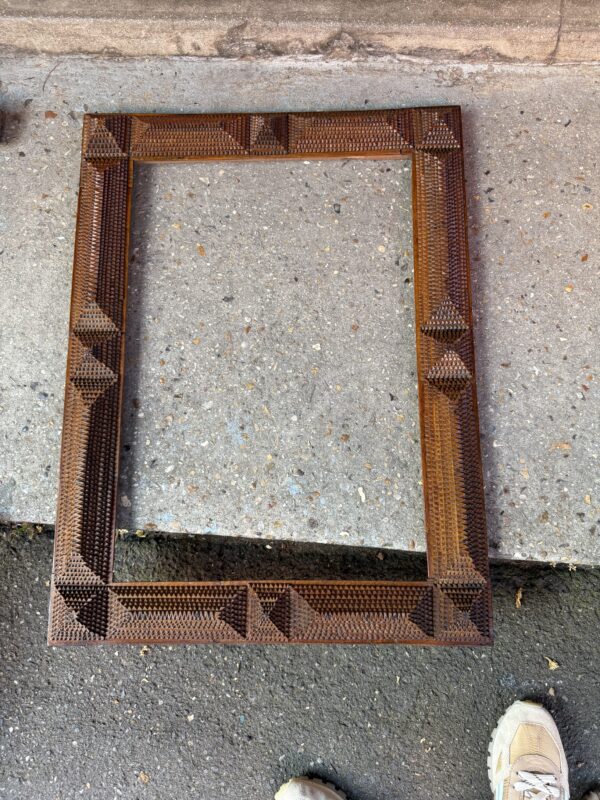Tramp Art Frame for Mirror, France ca 1880