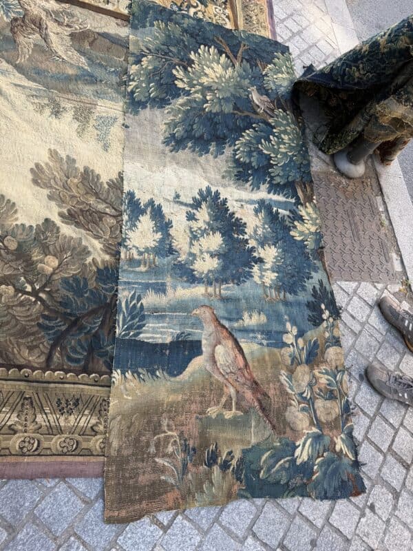 17th Century French Tapestry with Falcon