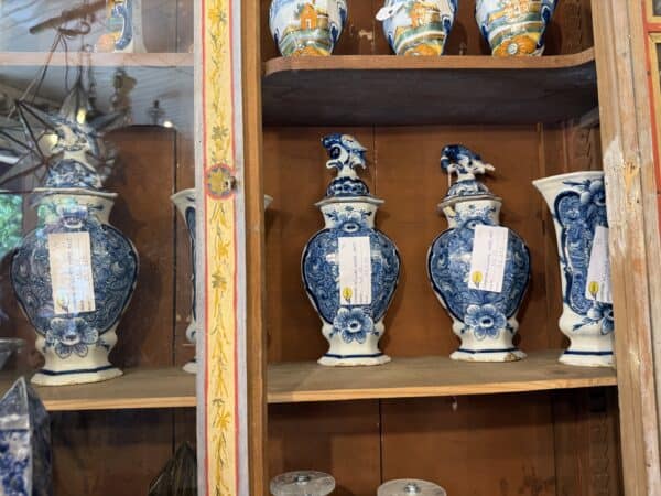 Set of 5 18th Century Dutch Blue and White Garniture