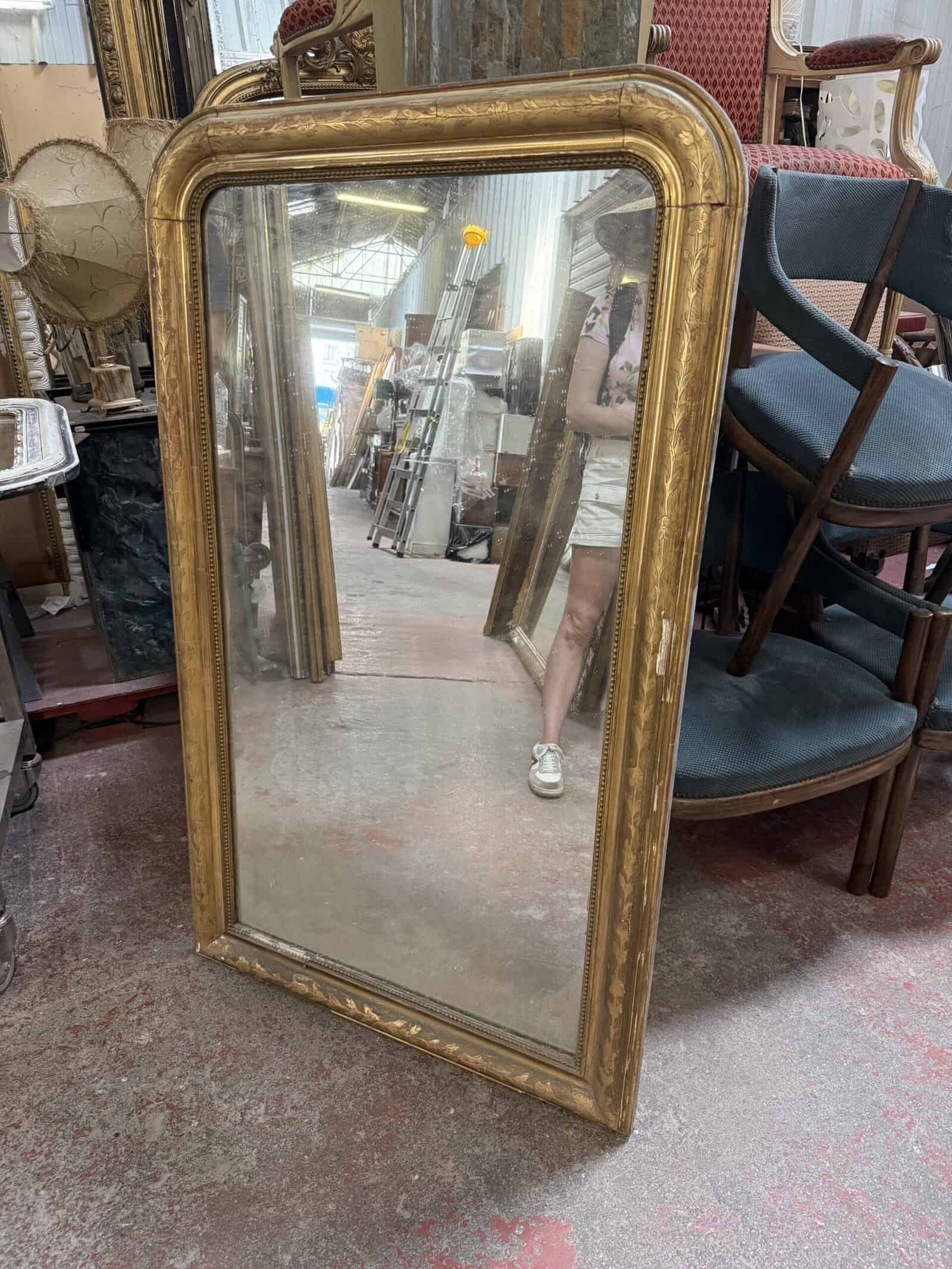 French Louis Philippe Giltwood Mirror ca 1860