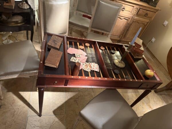 Late 18th Century French Mahogany Tric Trac Table