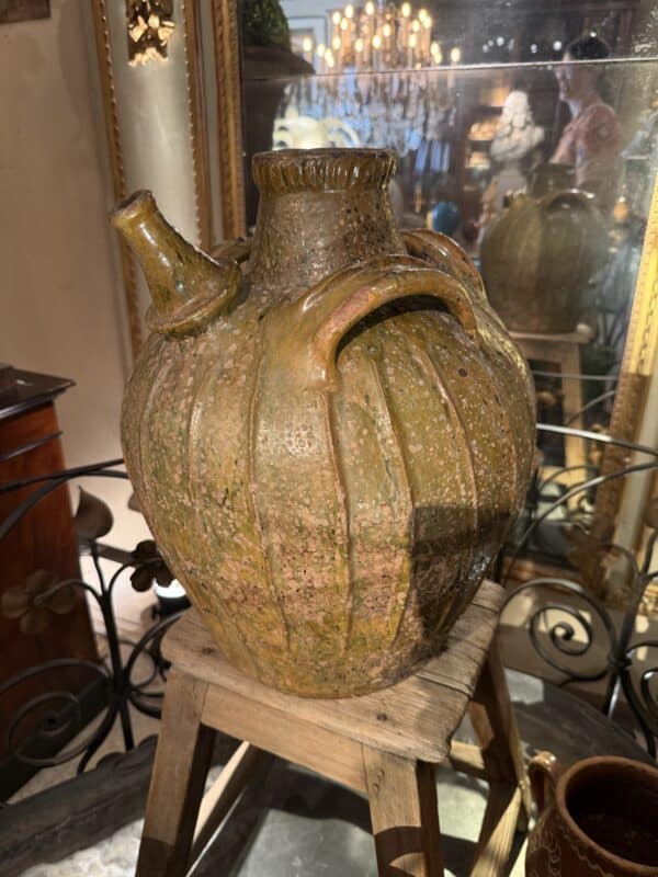 18th Century French Glazed Terracotta Jug