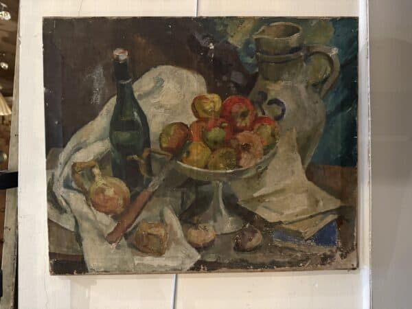 Oil on Canvas Still Life Painting, France ca. 1920
