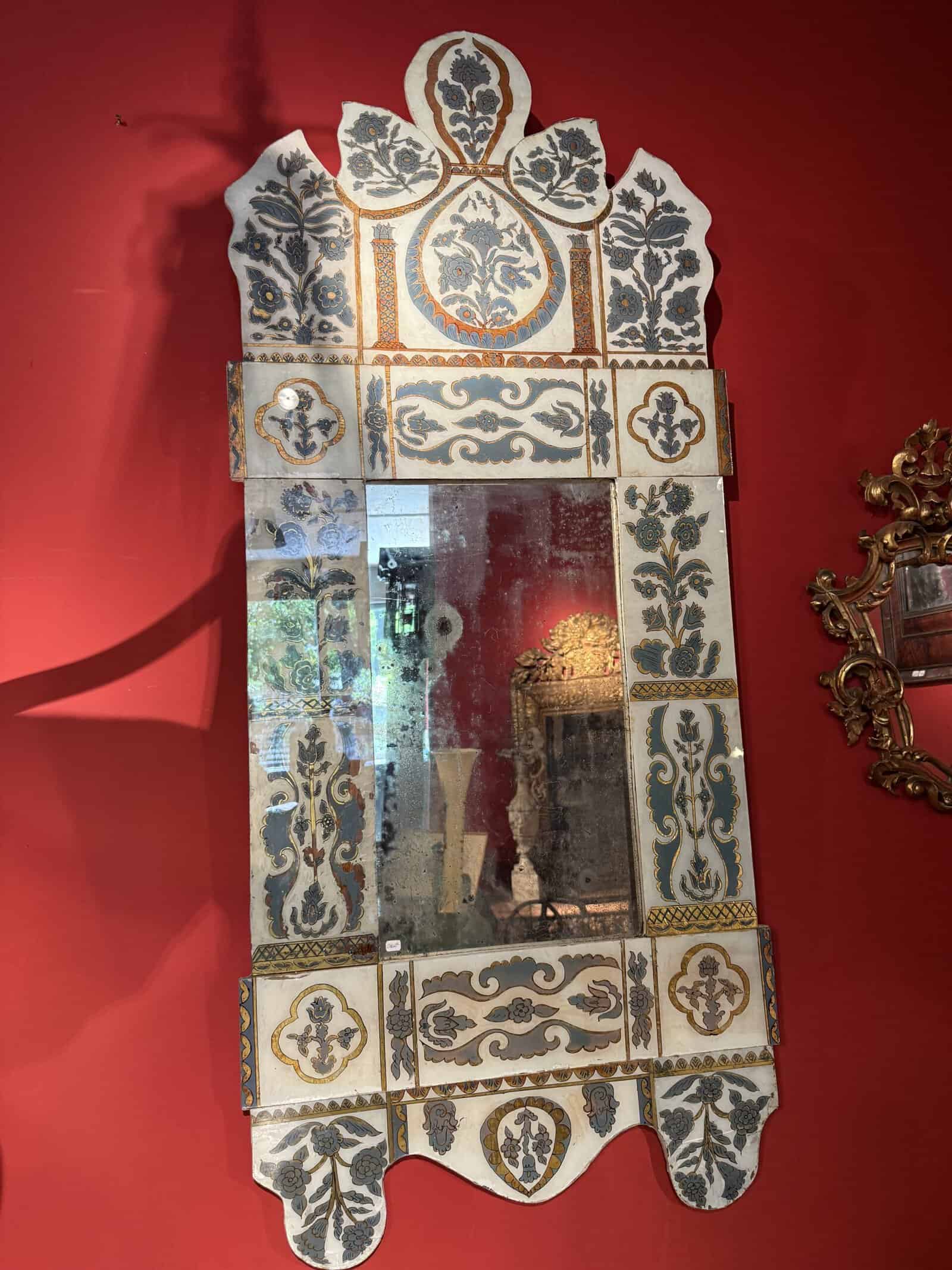 Eglomise Mirror Moroccan 20th Century