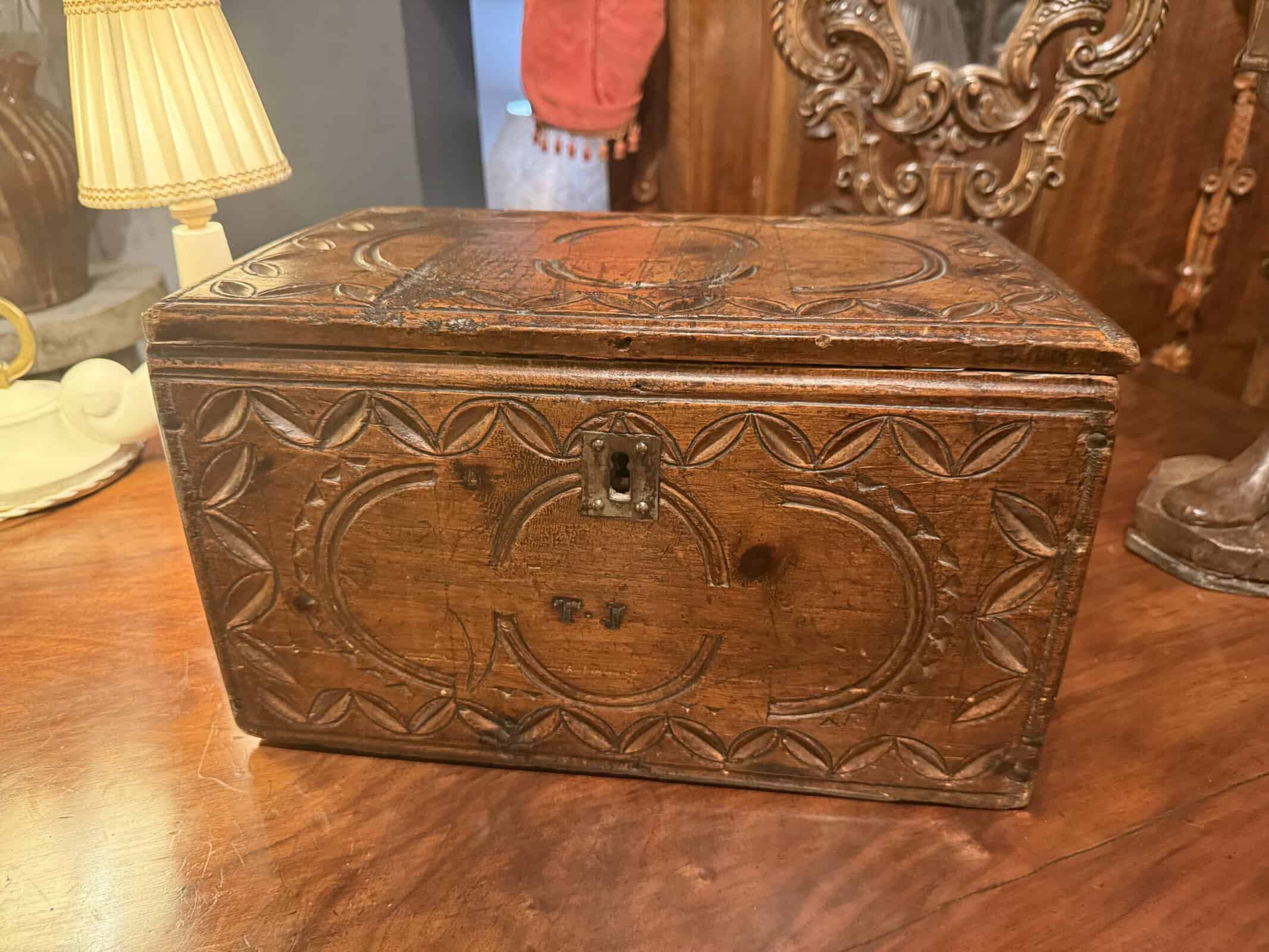 18th Century Walnut Coffer from the Swiss Alps