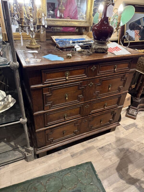 Late 17th Century English Jacobean Oak Chest ca. 1680
