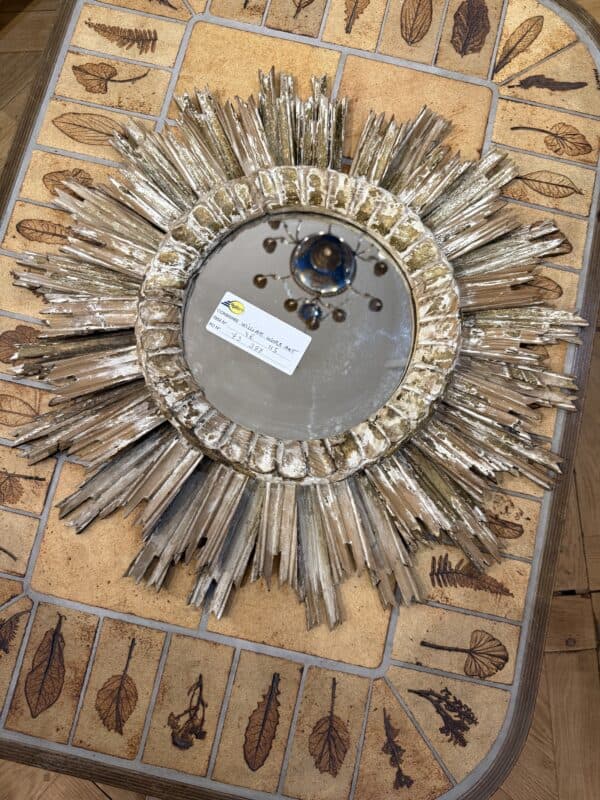 19th Century French Giltwood Starburst Mirror