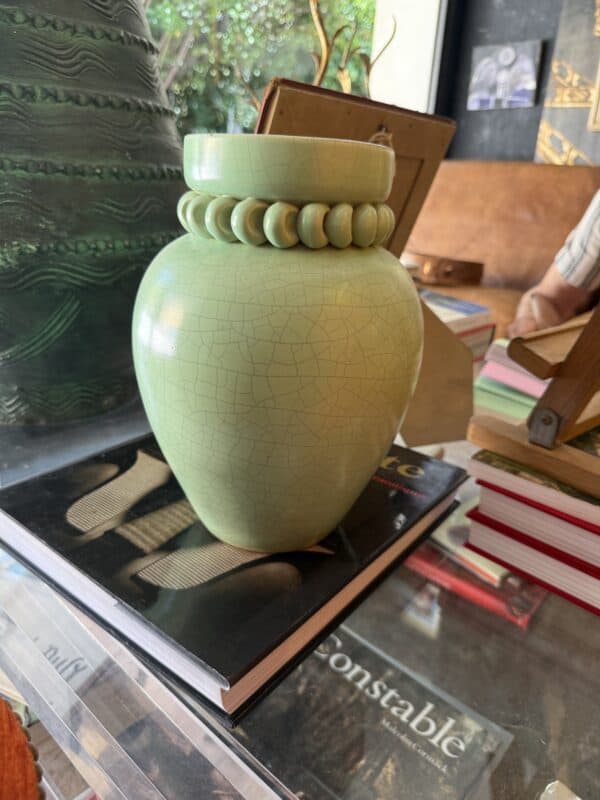 Celadon Vase, French Art Deco