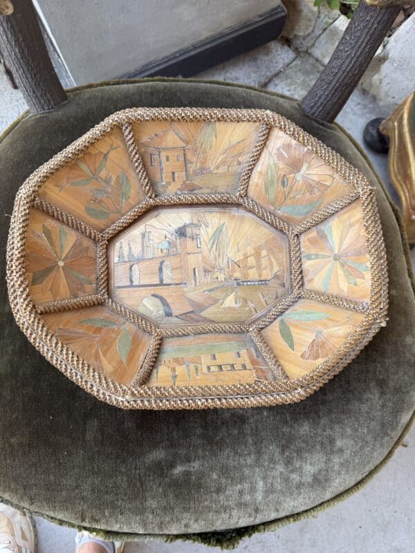 Straw Work Bowl, 19th Century France