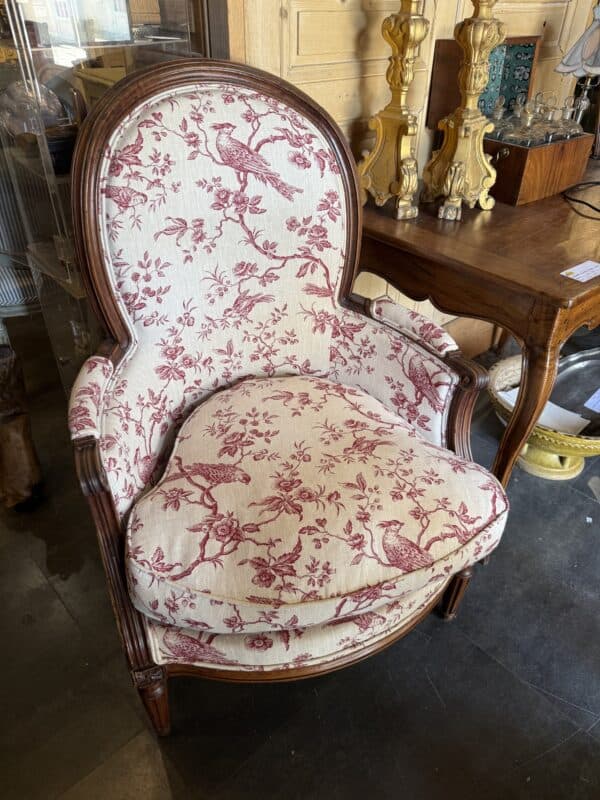Pair of 18th Century French Louis XVI Walnut Bergeres ca. 1780