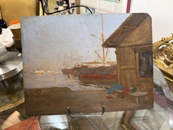 Oil on Board Seascape Painting, France