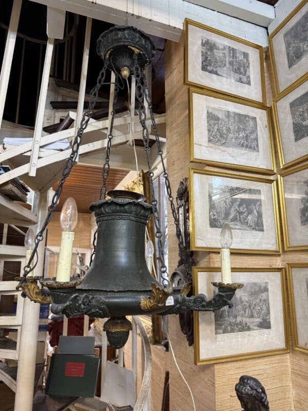 Restoration Period Tole Chandelier, France 19th Century