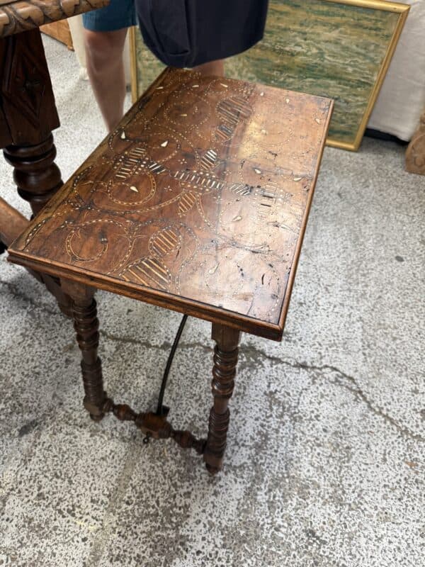 Low 18th Century Spanish Inlaid Table