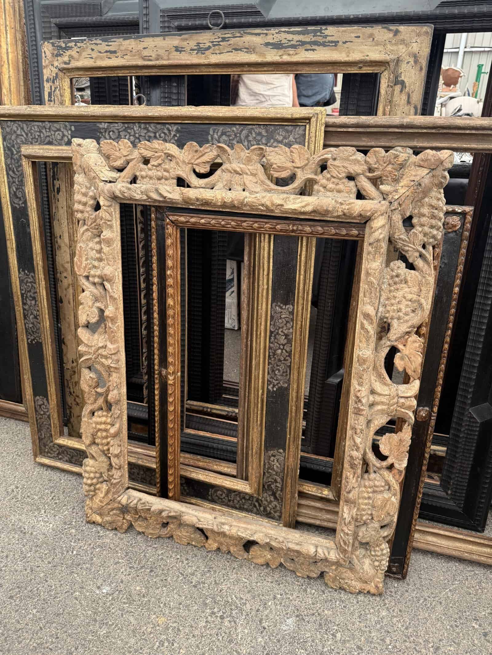 18th Century Italian Carved Pine Frame , for Mirror