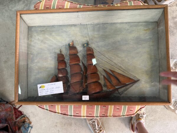 Framed Boat Diorama ca. 1890